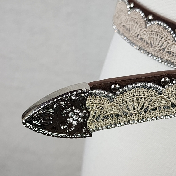Elegant Silver and Brown Lace Women\'s Belt main image 8